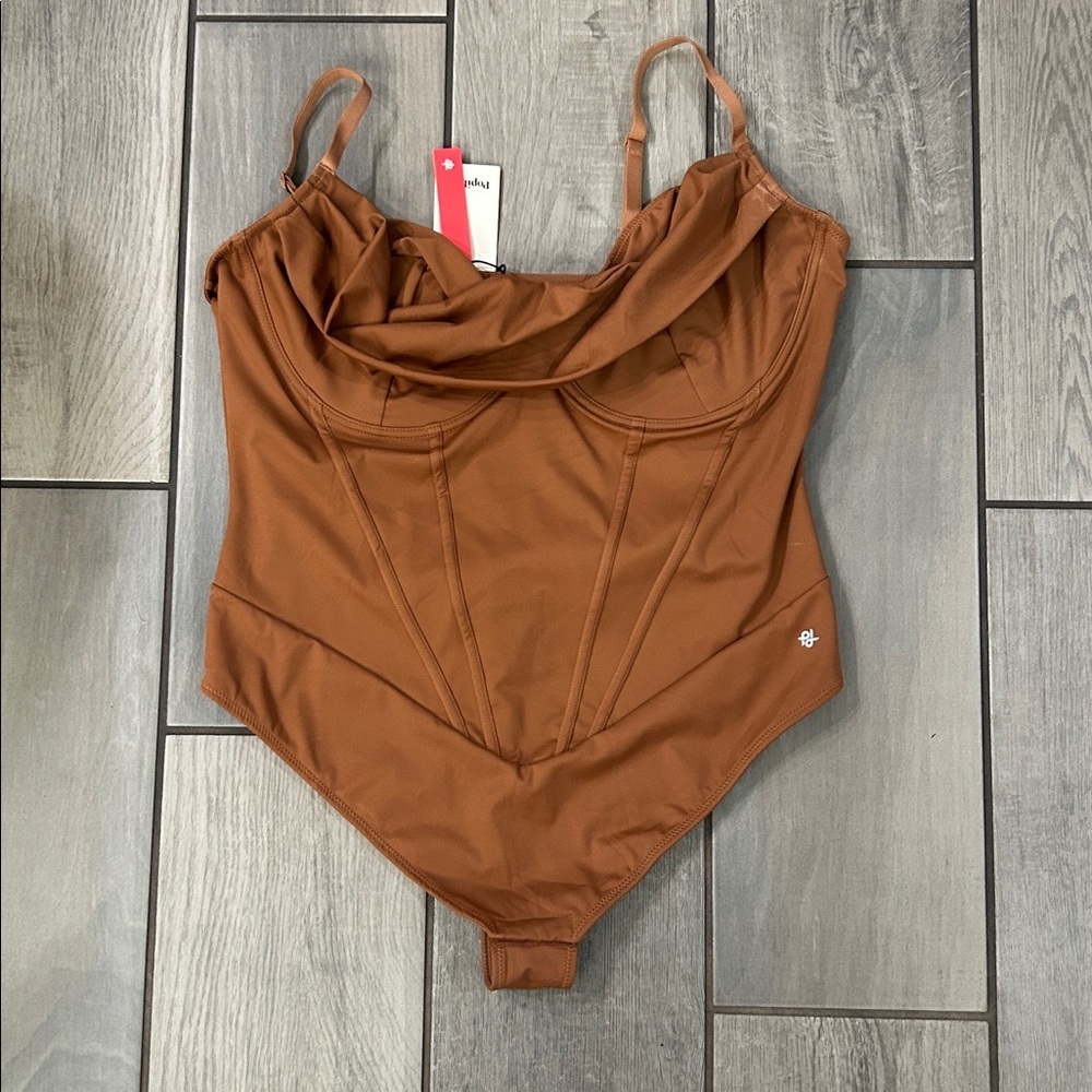 Popilush Shapewear Draped Bust Hourglass Corset Bodysuit - Picture 8 of 10